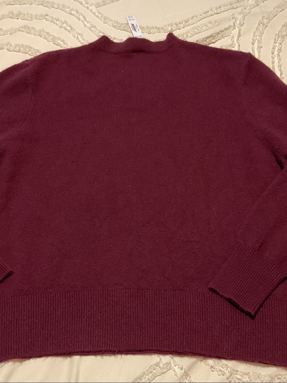 PINK Victoria's Secret Maroon Crewneck Sweater with White Script - Picture 5 of 6